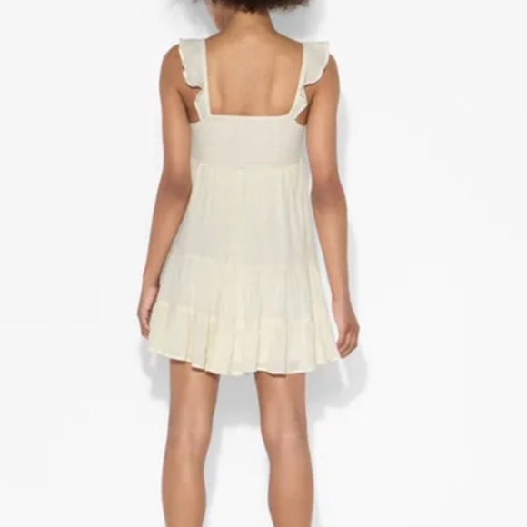 Wild Fable Women's Mini Embroidered Flutter Cap Sleeve Babydoll Dress M - Picture 3 of 3